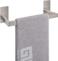 NearMoon Self Adhesive Bathroom Towel Bar, Stainless Steel Square Bath Wall Shelf Rack Hanging Towel Stick On Sticky Hanger Contemporary Style, Towel Rack Wall Mounted (12 Inch, Brushed Nickel)