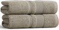 Preston Lane Douro Hand Towel Set – 2 Pack Luxury Cotton Towels, Ultra Soft & Absorbent, Quick-Dry Spa-Quality Bathroom Towels, Made in Portugal, Eucalyptus