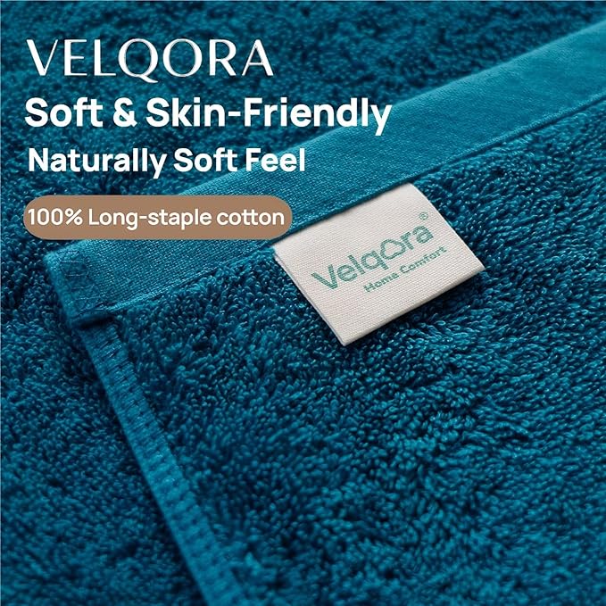 Cotton Bath Towel – Large 30x60 Inches, Soft, Thick & Absorbent Towel for Bathroom, Spa, or Home Use (Blue, 4 Pack – 30"x60")