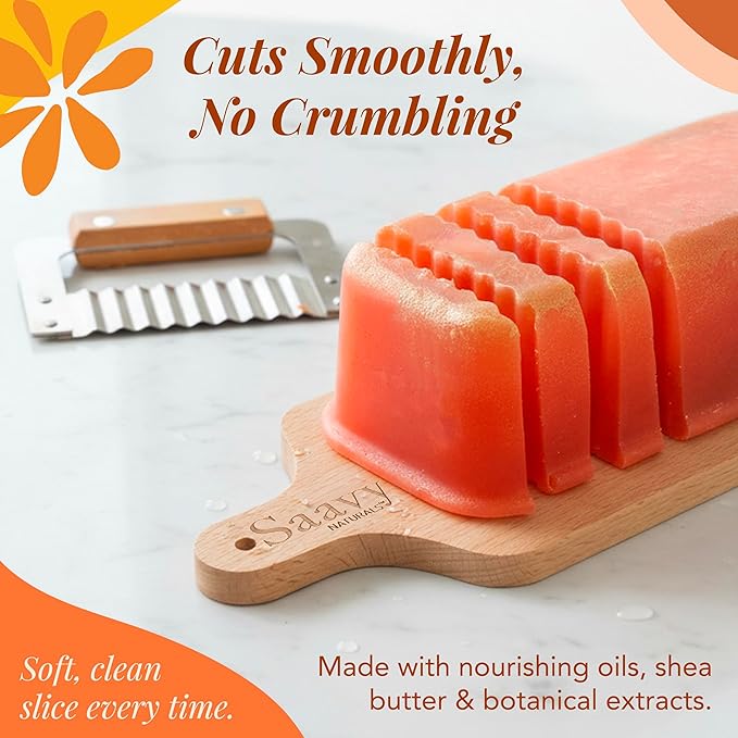 Saavy Naturals Soap Bar Mango Papaya - Plant Based ingredients (1LB)