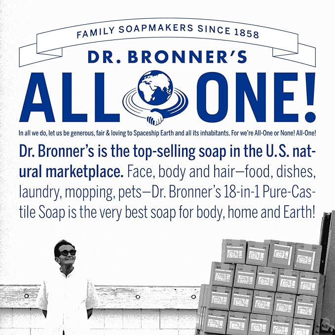Dr. Bronner's - Pure-Castile Liquid Soap (Citrus, 2 ounce) - Made with Organic Oils, 18-in-1 Uses: Face, Body, Hair, Laundry, Pets and Dishes, Concentrated, Vegan, Non-GMO