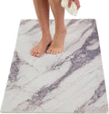 Anti Slip Shower Mat - Non Slip Shower Mats for Inside Shower - Large 47x24 Loofah Shower Floor Mat Non Slip - Bath Mat for Shower - Secure Mat Without Suction Cups (47x24 Marble Grey)