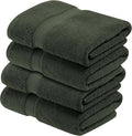 BNM Egyptian Cotton Heavyweight Towels, Ideal For Bathroom, Shower, Spa, 800 GSM Bath Towels, Highly-Absorbent, Luxury Bathroom Essentials, Soft Plush Home Basics, Bath Towel Set of 4, Forest Green