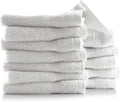 Hearth & Harbor Washcloths 12 Pack - 100% Cotton Washcloth for Body and face, High Absorbent and Soft 13"x13" Body Wash Cloth, Quick Dry - White Washcloths