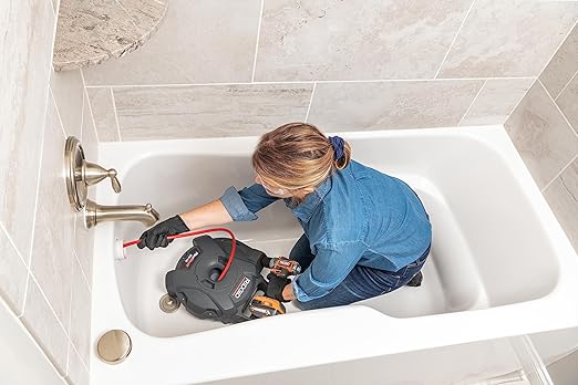 RIDGID 74978 K9-12 FlexShaft 1/4" x 30' Wall-to-Wall Professional Drain Cleaning Machine, Compact Drain Cleaner for 1-1/4" to 2" Pipes