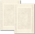 White Classic Luxury Bath Mat Floor Towel Set - Absorbent Cotton Hotel Spa Shower/Bathtub Mats [Not a Bathroom Rug] 22"x34" | 2 Pack | Ivory