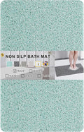 Nonslip Bathtub Mat, Anti Slip Bath Mat 0.6" Extra Thick, Quick Dry Bath Tub Anti Slip Shower Mat, Loofah Non-Slip Bath Mat for Tub Bathroom Pool Kitchen Entryway Home Hotel(Blue 16x24)