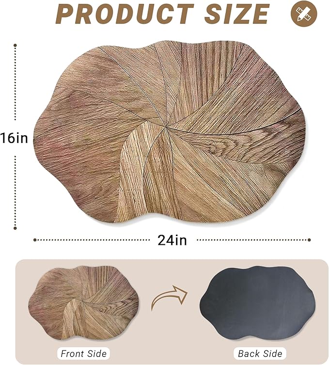 TimberFlow Medium-Small Bath Mat with Water-Absorbant Nano-Porous Diatom Surface, Pet-Friendly Quick-dry Non-slip Shower Rug with Portable Storage Bag, Machine Washable 4-Layer Design