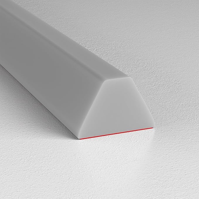 67 Inch Collapsible Shower Water Dam, Shower Threshold Water Dam Shower Barrier, Dry and Wet Separation Door Dam Water Stopper Kitchen Shower Threshold Silicon Water Blocker(Mini Trapezoid)