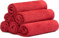 100% Cotton Washcloths Set 13” x 13” | Burgundy Towels | Set of 6 Ultra Soft and Highly Absorbent Washcloths Sets for Bathroom, Gym, Hotel, Spa | Machine Washable Face Towel