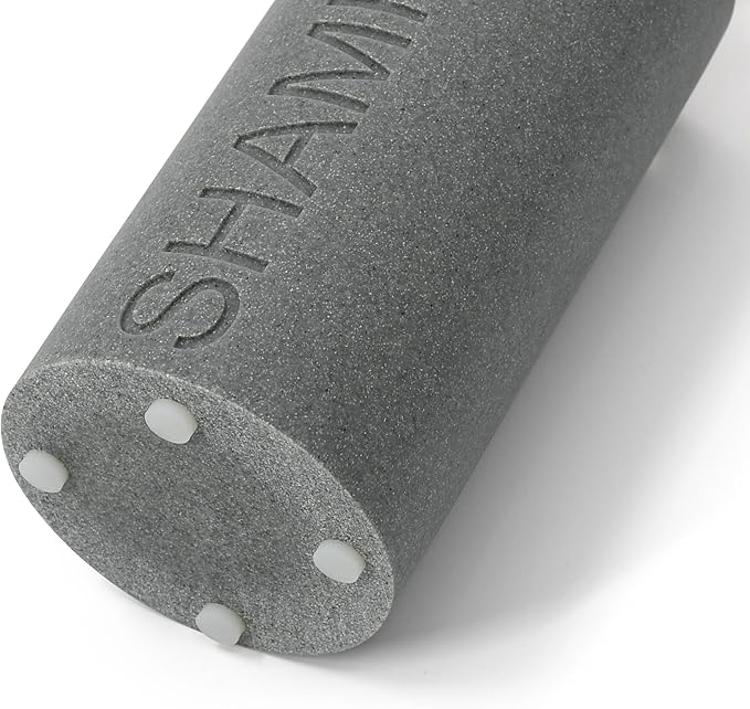 Resin Neutral Gray Sandstone Shampoo Engraved Bottle Refillable Pump Dispenser, Durable Waterproof Resin Construction for Bath, Shower - Gray Sandstone Satin Nickel Pump