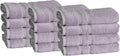 Mosobam Luxury Turkish Set of 12 Hand Towels 16X30 Lavender Aura 700 GSM Bamboo Viscose & Aegean Turkish Combed Cotton