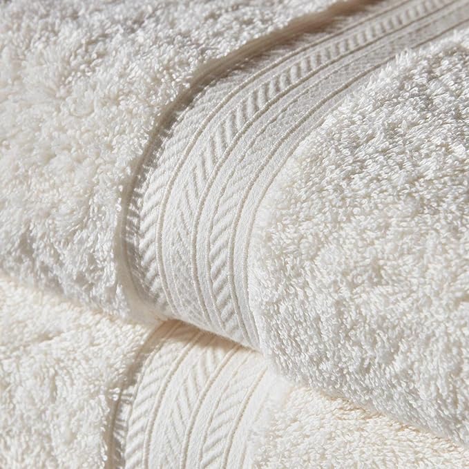 Christy Renaissance 4 Piece Cream Towel Set | 100% Egyptian Cotton | Luxury Bathroom Towels | Soft and Super Absorbent | 675 GSM | 2 Bath Sheet 2 Hand | Parchment
