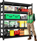 Adjustable Storage Shelves for Garage, Heavy Duty Metal Shelving Unit, 5-Tier Steel Shelves, Garage Storage Rack, Industrial Shelf Organizer