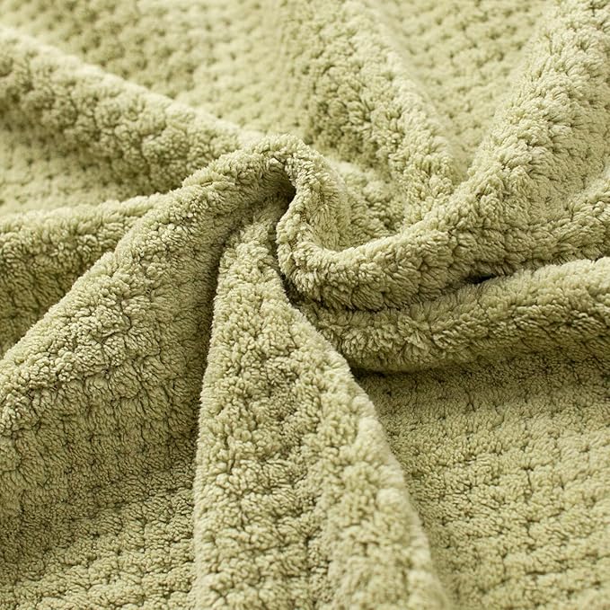 Extra Large Bath Towels Set for Bathroom 30x60 Inches Super Soft Light Weight Quick Dry Microfiber Shower Towels (Sage Green,6 Piece)