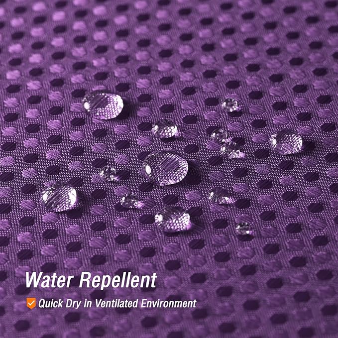 Gibelle Long Shower Curtain 72 x 78, Tall Waffle Weave Textured Fabric Shower Curtain for Bathroom, Water Repellent, Machine Washable, Purple