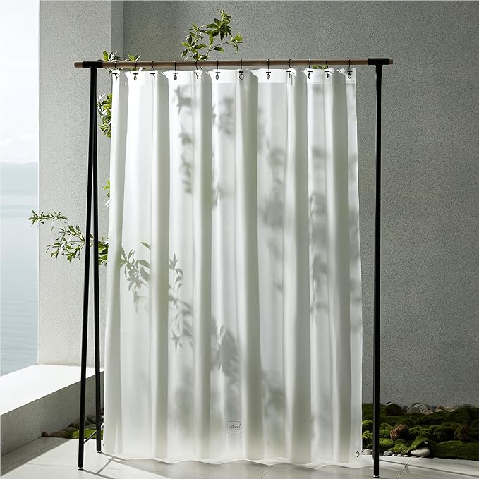 AIRLAKE Premium Frosted EVA Shower Curtain Liner, 72” x 72” (6ft x 6ft), Extra Heavy-Duty 12 Gauge, Rustproof Grommets (12 + 2 Corner), Stain & Odor-Resistant, Multi-Use for Bathroom, Garden & Outdoor