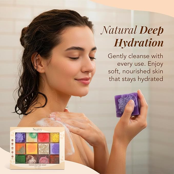 Saavy Naturals Artisan Soap Pack (12 Square Pack)