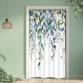 Riyidecor Small Stall Teal Eucalyptus Shower Curtain for Bathroom Decor 36Wx72H Green Leaves Plant Watercolor Floral Rustic Botanical Spring Art Printed Fabric Polyester Waterproof 7 Pack Plastic