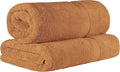 BLUENILEMILLS Premium Towel Collection, Egyptian Cotton Towels for Shower and Bathroom 2-Piece Bath Sheet Set, 34" x 68", Rust by Blue Nile Mills