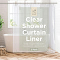 Stitch & Stone Shower Curtain Liner, Premium Lightweight Durable Waterproof 4g PEVA for Bathroom with Weighted Magnets, Standard Size 70" x 72" Clear 2 Pack