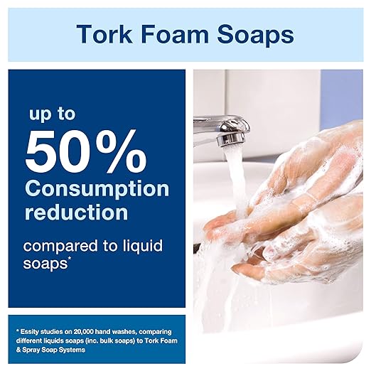 Tork Foam Skincare Manual Dispenser for Foam Soap and Hand Sanitizer 466000 - Economical, S4 Dispenser System, Color Stainless Steel (Pack of 1)