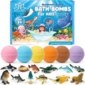 Made in USA Bath Bombs for Kids Surprise Toys Inside SEA Animals - 36 Ocean Toys Like Shark or Jellyfish | Natural Safe Bath Bombs Gift Set for Girls & Boys - Multicolored Organic Bubble Bath