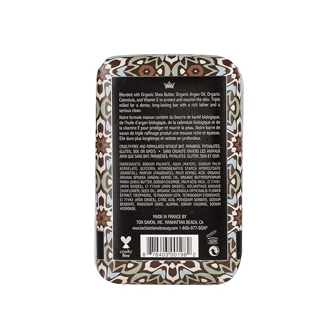 La Chatelaine Shea Butter Soap Bar | Natural and Organic |Triple Milled | Made in France | Unisex, Men, Women | Large (Bourbon Vanilla)