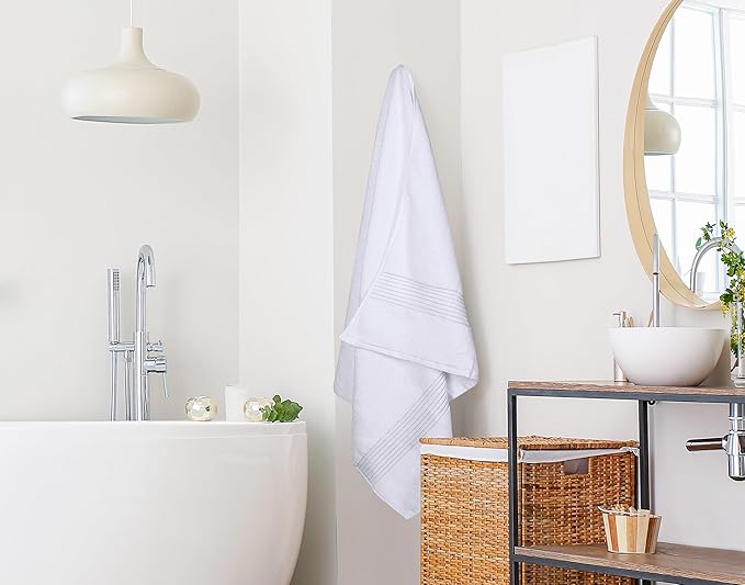 Utopia Towels Extra Large Bath Sheets 2 Pack, 35 by 70 Inches,100% Cotton Highly Absorbent & Quick Dry Bath Towel for Adults, Super Soft Towel, White