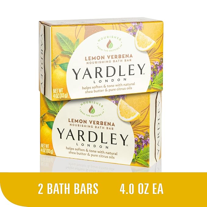 Yardley London Soap Bath Bar Bundle - 10 Bars: English Lavender, Oatmeal and Almond, Aloe and Avocado, Cocoa Butter, Lemon Verbena 4 Ounce Bars (Pack of 10, Two of each)