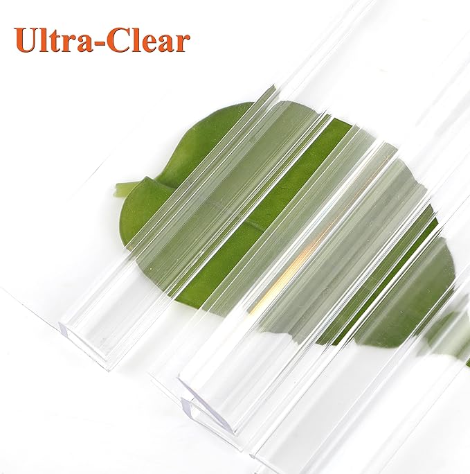 Frameless Shower Door Seal Strip 2 Pack x 39 Inch M Glass Shower Door Bottom Seal Side Seal Strip Door Sweep for 3/8" Glass Ultra-Clear Polycarbonate Stop Shower Leaks Create A Water Barrier