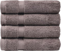 SOFE H&L | Olea Luxury Turkish Cotton Hand Towels Set of 4 Dark Gray | Premium, Soft, Durable, Absorbent | Hotel Quality Plush Towels and Thick Towel Sets