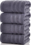 Cotton Bath Towel – Large 30x60 Inches, Soft, Thick & Absorbent Towel for Bathroom, Spa, or Home Use (Gray, 4 Pack – 30"x60")