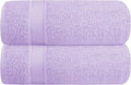 Elvana Home Cotton 2 Pack Oversized Bath Towel Set 28x55 inches, Large Bath Towels, Ultra Absorbant Compact Quickdry & Lightweight Towel, Ideal for Gym Travel Camp Pool - Dark Purple