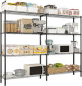 8 Tier Storage Racks Shelving, Heavy Steel Pantry Shelves, Adjustable Wire Shelving Rack, Suitable for Garage, Kitchen, Bathroom, Office, 35" W x 14" D x 106" H, Black
