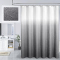MitoVilla Grey Ombre Fabric Shower Curtain 72 x 78, Farmhouse Long Modern Geometric Cloth Shower Curtain for Bathroom Decor, Luxury Marble Textured, 78 inch Long