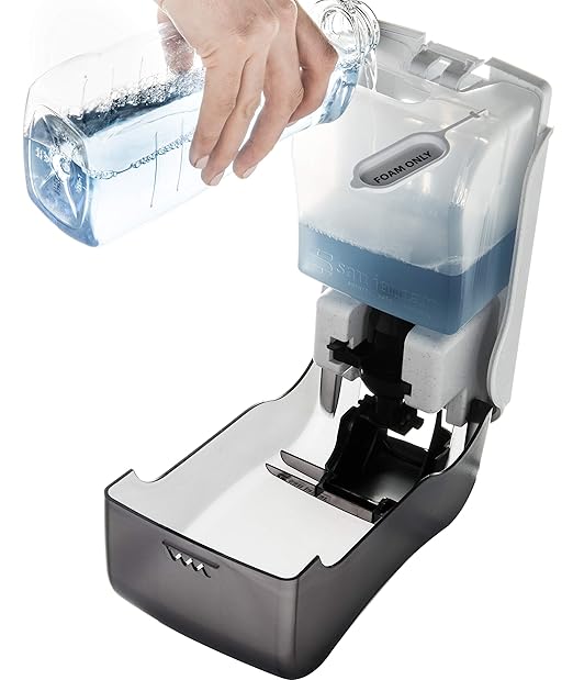 San Jamar SF1300TBK SF1300 Rely Manual Foam Soap Dispenser, 1300 mL, Black Pearl