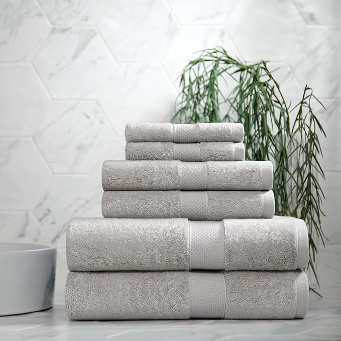 Aston & Arden Egyptian Wash Cloths - Pack of 6 - Oversized Ultra Soft Thick & Absorbent, 100% Ringspun Egyptian Cotton Bathroom Towel for Spa, Hotel, 600 GSM, 13 x 13 in, Tan