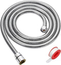 Shower Hose Extra Long 90 Inches Brushed Chrome Handheld Shower Head Hose with Brass Insert and Nut - Lightweight and Flexible