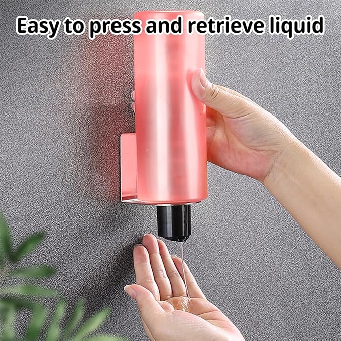 6Pcs Resizable Soap Bottle Dispenser Holder Wall Mount for Shower, Soap Shampoo Lotion Dispenser Wall Mount Bottle Holder for Bathroom Kitchen with Screw Sets (6pcs Silvery)