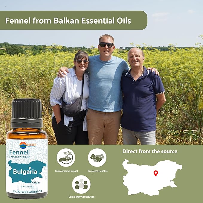 Fennel Essential Oil (Sweet Fennel) - Direct from Balkan Essential Oils - Pure Aromatherapy Diffuser Oils | 100% Pure Therapeutic Grade Natural Aceite de Hinojo - 22lbs