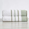 Decorative Oversized Bath Sheet Set - Luxury Cotton 2 Pack 68x35 Extra Large Towels - Luxurious, Ultra-Soft, Durable Towels for Bathroom Decor (Desert Sage Green/Moss Green)