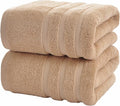 Cotton Bath Towel – Large 30x60 Inches, Soft, Thick & Absorbent Towel for Bathroom, Spa, or Home Use (Beige, 2 Pack – 30"x60")