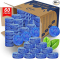 Automatic Toilet Bowl Cleaner Tablets Blue Gel Toilet Tank Cleaners, Septic-Safe Hard Water Ring Stain Remover, Prevent Stain Build Up Bathroom Cleaning & Deodorizer - 60 Tabs