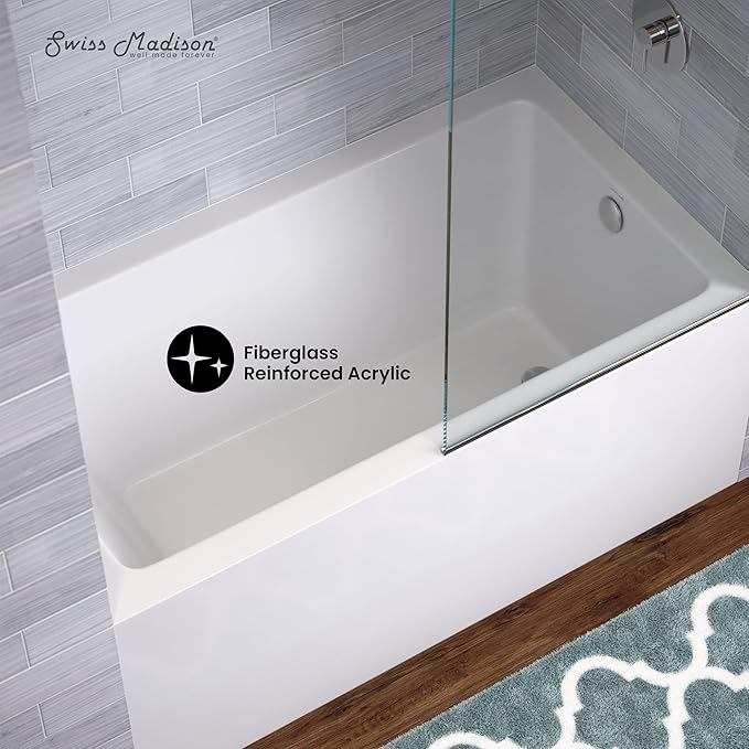 Voltaire 54" X 30" Right-Hand Drain Alcove Bathtub with Apron