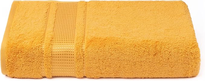 Melissa Linen, Bath Sheet, 100% Turkish Cotton Towel for Bathroom, Absorbent, Quick Dry, Durable and Soft Shower Towel, 35 in x 60 in Large, Spa and Hotel Quality, Yellow