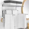 Retractable Towel Rack for Bathroom Stainless Steel Extendable Towel Shelf with 180° Swing Arms Wall-Mounted Towel bar with for Laundry Room (180 Rotating Towel bar)