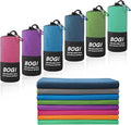 BOGI Microfiber Travel Sports Towel-Quick Dry Towel, Soft Lightweight Microfiber Camping Towel Absorbent Compact Travel Towel for Camping Gym Yoga Swimming Backpacking (XL:72''x32''+16''x16''-Blue)