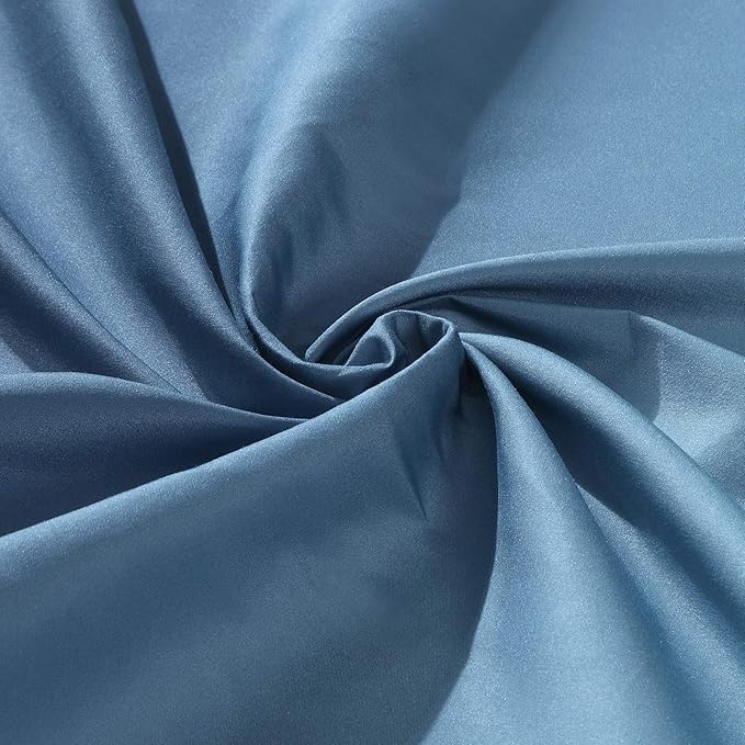 Stall Fabric Shower Curtain, Blue Ombre Microfiber Cloth Shower Curtains for Bathroom, Modern Waterproof Bathroom Curtains, 54" W x 72" H