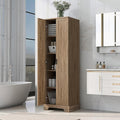 Favfurish 71" Tall Bathroom Storage Cabinet with Doors,Modern Linen Cabinets w/Adjustable Shelves & Anti-Tipping Device,Easy Assembly,Freestanding Organizer for Dining Room,Kitchen,Office,Brown